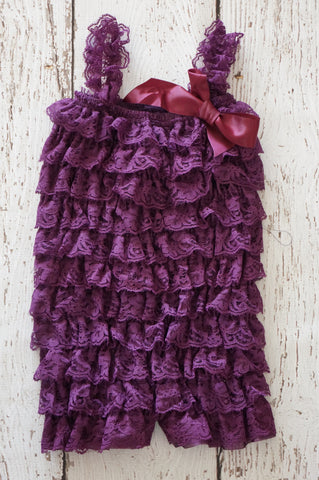 Purple Petti Lace Romper