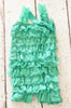 Teal Petti Lace Romper