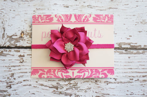 Pink Flower Headband