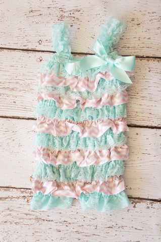 Chevron Lace Romper