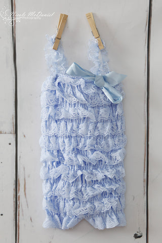 Light Blue Petti Lace Romper