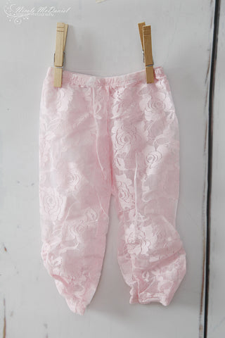 Light Pink Lace Leggings