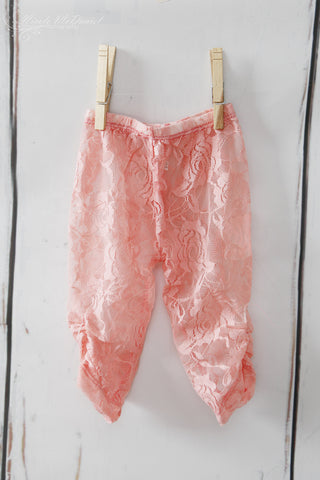 Coral Lace Leggings