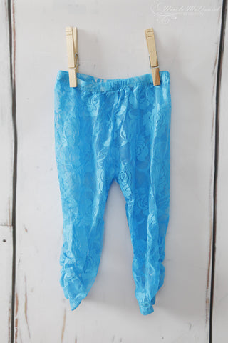 Turquoise Lace Leggings