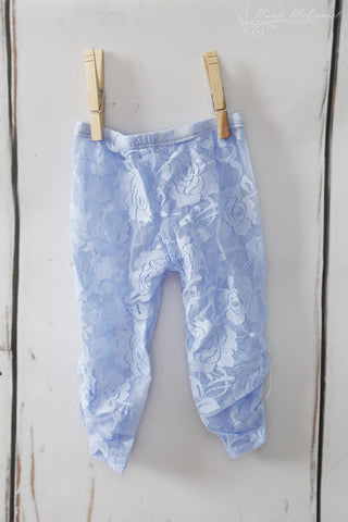 Light Blue Lace Leggings
