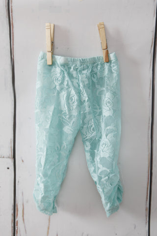 Aqua Lace Leggings