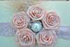 Headband with Pearls and Satin Roses