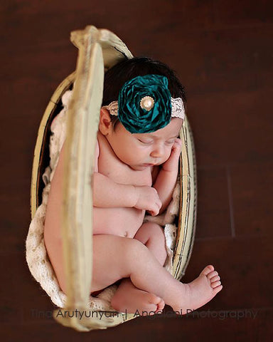 Pearl Embellishment Flower Headband