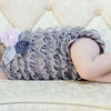 Gray with Pastel Flower Petti Lace Romper