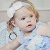 Southern Bell Baby Blue Lace Romper