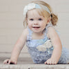 Southern Bell Baby Blue Lace Romper