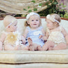 Southern Bell Baby Blue Lace Romper