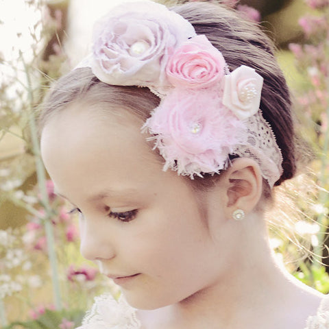 Fabulous Vintage Inspired Pink Lace Headband