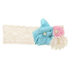 Shabby Chic Turquoise and Pink Lace Headband