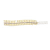 Ivory Ruffle Lace Headband with Rhinestones