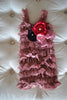 Mauve with Pink and Purple Lace Romper