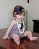 Gray and Black Rosette Headband