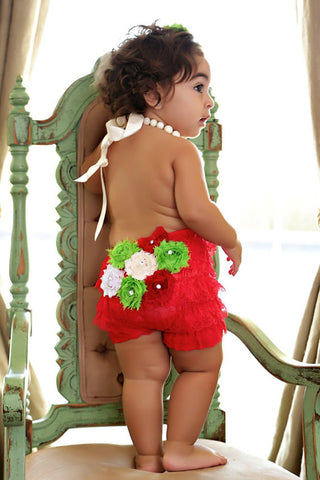 Christmas Lace Diaper Cover