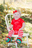 Christmas Leg Warmer with Red and Green Ruffle