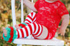 Red Short Sleeve Lace Onesie