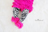 Zebra and Hot Pink Ruffle Leg Warmers