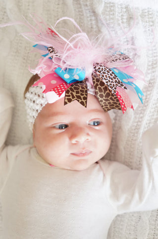 Over the Top Leopard Hair Bow