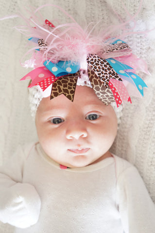 Over the Top Leopard Diva Hair Bow