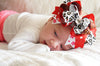 Over the Top Red Zebra Layered Hair Bow