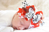 Over the Top Red Zebra Layered Hair Bow