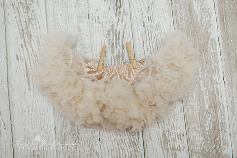 Tan/Ivory Ruffle Pettiskirt