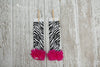 Zebra and Hot Pink Ruffle Leg Warmers