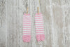 Pink and White Striped Leg Warmer