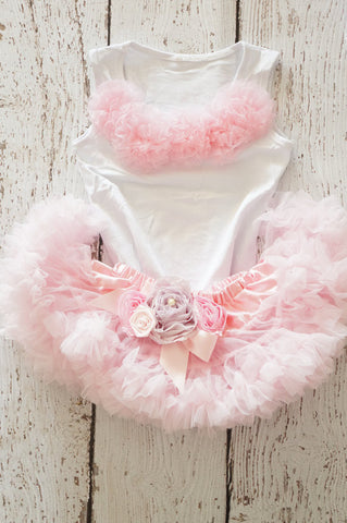 Flower Embellished Pettiskirt and Top
