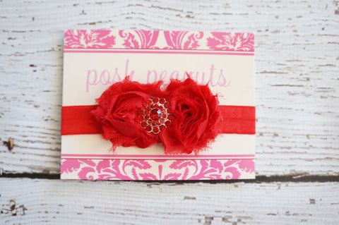 Shabby Red Headband