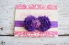 Shabby Purple Headband