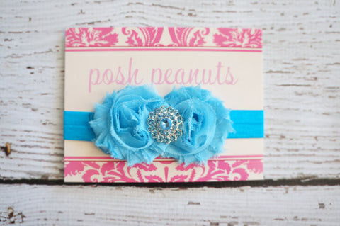 Shabby Turquoise Headband