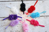 2 Rosettes Turquoise Headband