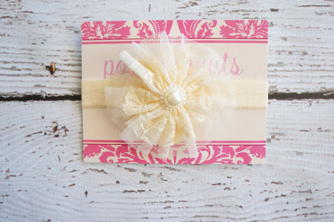 Ivory Lace Headband