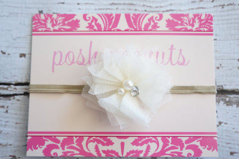 Ivory Skinny Elastic Headband