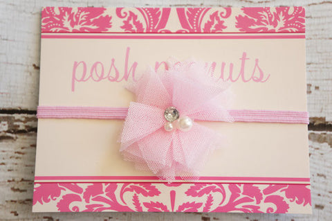 Light Pink Skinny Elastic Headband