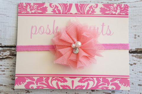 Coral Skinny Elastic Headband