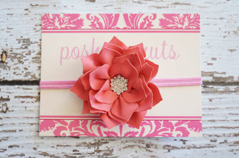 Coral Flower Headband