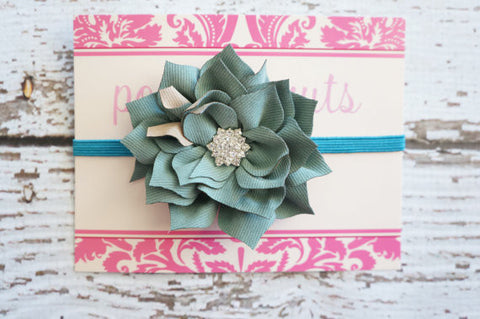 Green Flower Headband