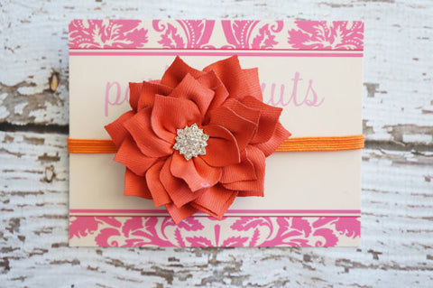Orange Flower Headband