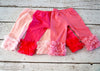 Hot Pink Ruffle Cotton Leggings