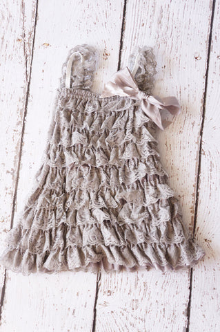 Gray Lace Dress