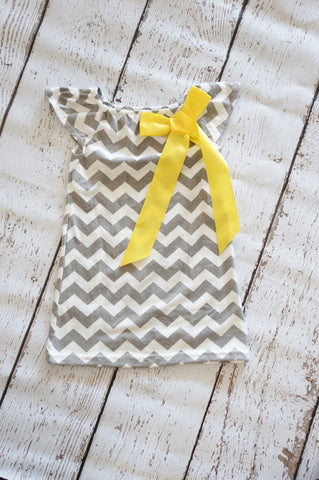 Gray Chevron Dress