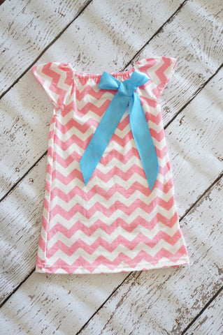 Pink Chevron Dress