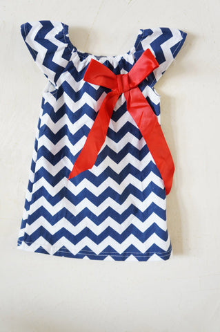 Navy Chevron Dress
