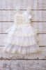 White Lace Ruffle Dress